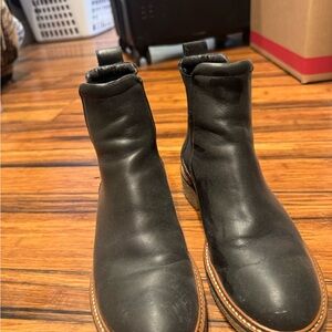 Black Leather Women's Boots